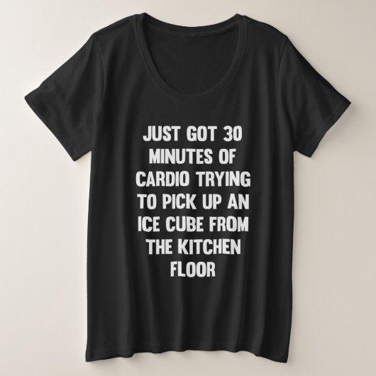 カーディ得オわずか30分…|おもしろい引用文 |おもしろい プラスサイズTシャツ (デザイン正面)