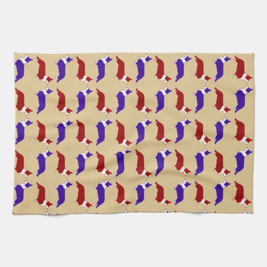 カーデ数々のガンコルギ キッチンタオル (横)