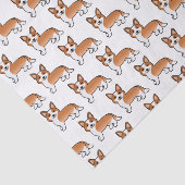 カーデ赤と白ガンウェルシュコーギードッグパターン 薄葉紙 (詳細)