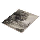 カートとのトマス・ゲインズバラ|の樹木が茂った景色 タイル (側面)