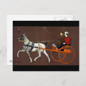 カートに入れたカップル ポストカード (正面/裏面)