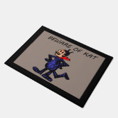 「カートに気を付けろ」 ドアマット (アングル)