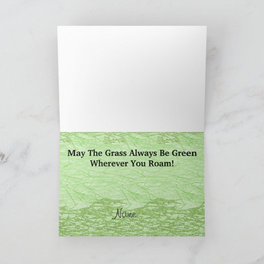 カートの退職カードの漫画のゴルファー カード (内部)