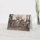 カートはマンダレイ、ビルマで2頭のウシによって引っ張りました カード (正面)