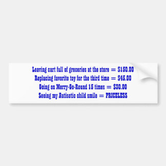 カートを店= $で食料雑貨の完全残します… バンパーステッカー
