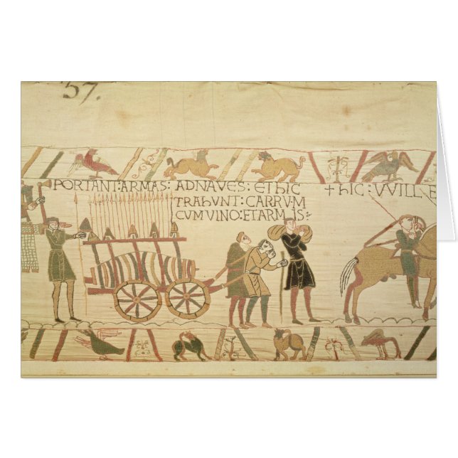 カートを引っ張っている人はワインおよび腕によって荷を積みました (正面横)