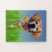 カートゥーおもしろいンゴールデンリトリバーパズル子供へ ジグソーパズル (横)