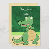 カートゥーンのカエル 招待状 (正面/裏面)