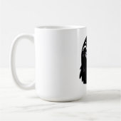 カートゥーンのカラス – 笑顔 コーヒーマグカップ (左)