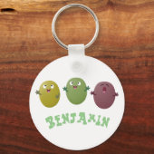 カートゥーンのキーチェーンを歌うかわいいハッピーオリーブ キーホルダー (正面)