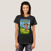 カートゥーンの少女が失った純真 過去と未来のグラフィック Tシャツ (正面フル)