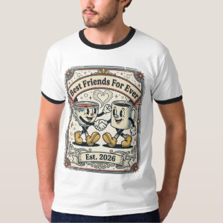 カートゥーンの最高の友達フォーエバーTシャツ Tシャツ