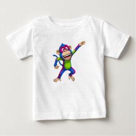 カートゥーンの猿のマスコットキャラクター ベビーTシャツ