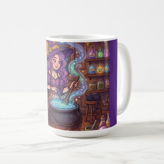 カートゥーンの魔法使いの恋愛ポーション コーヒーマグカップ (正面右)