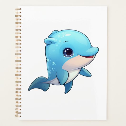 カートゥーンイルカイラストレーション プランナー手帳 (正面)