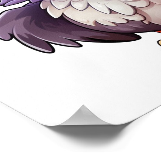 カートゥーンイーグルイラストレーション ポスター (角)