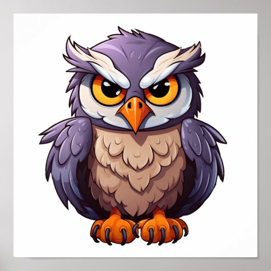 カートゥーンイーグルイラストレーション ポスター (正面)