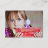 カートゥーンオオハシの鳥の子供のプロフィール写真の呼び出しカード 名刺 (裏面)