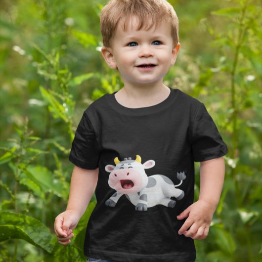 カートゥーンカウ - かわいい牛のキャラクター Tシャツ