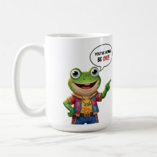 カートゥーンカエル大丈夫だよ! コーヒーマグカップ