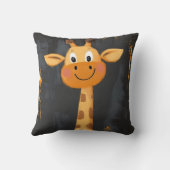 カートゥーンキリンおもしろいサファリボーイズルームデコール クッション (裏面)