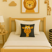 カートゥーンキリンおもしろいサファリボーイズルームデコール クッション