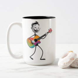 カートゥーンギタリストマグ ツートーンマグカップ