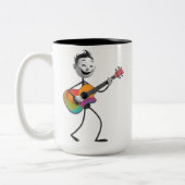 カートゥーンギタリストマグ ツートーンマグカップ (左)