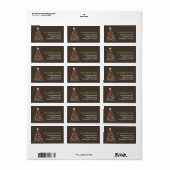 カートゥーンクリスマスツリーキッズホリデイ差出人住所 ラベル (フルシート)