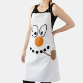 カートゥーンクリスマス雪だるま顔 エプロン (インサイチュ)