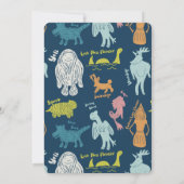 カートゥーンクリプティッドCryptozoology Monsters誕生日 招待状 (裏面)