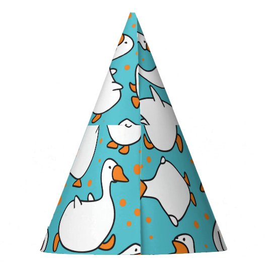 カートゥーングースおもしろいヴィンテージイラストレーション パーティーハット (裏面)