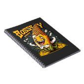 カートゥーンコーンコブおもしろいレトロヴィンテージ漫画 ノートブック (右側)