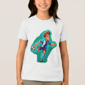 カートゥーンサッカー選手 トライブレンドTシャツ (正面)