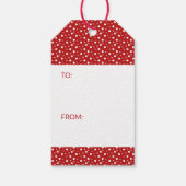 カートゥーンサンタクロースヘッド&ハッピーホリデーズ文字レッド ギフトタグ (裏面)