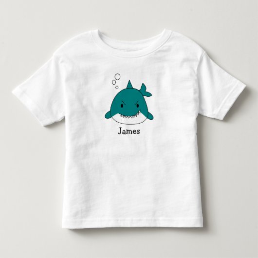 カートゥーンシャークのカスタマイズ トドラーTシャツ (正面)