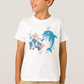 カートゥーンシーコーとドルフィンの子どもTシャツ Tシャツ