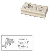 カートゥーンジャンピングイルカ ラバースタンプ (押印)