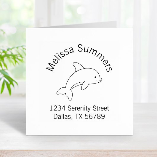 カートゥーンジャンピングドルフィンアドレス1w ラバースタンプ