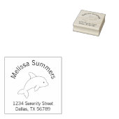 カートゥーンジャンピングドルフィンアドレス1w ラバースタンプ (押印)