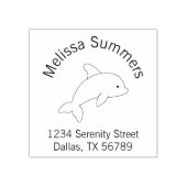 カートゥーンジャンピングドルフィンアドレス1w ラバースタンプ (インプリント)