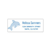 カートゥーンジャンピングドルフィンアドレス セルフインキングスタンプ (デザイン)