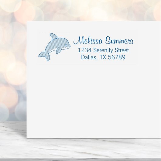 カートゥーンジャンピングドルフィンアドレス セルフインキングスタンプ