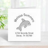 カートゥーンジャンピングドルフィンアドレス ラバースタンプ