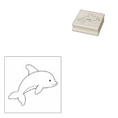 カートゥーンジャンピングドルフィンカラーミー ラバースタンプ (押印)
