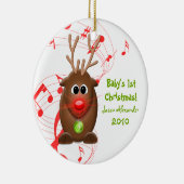 カートゥーントナディアベイビー初めてのクリスマスオーナメント セラミックオーナメント (右)