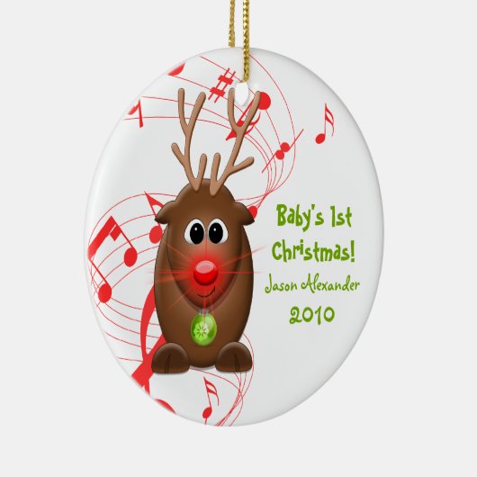 カートゥーントナディアベイビー初めてのクリスマスオーナメント セラミックオーナメント (右)