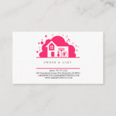 カートゥーンハウスメイドクリーニングサービスピンク 名刺 (正面)