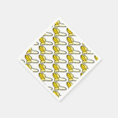 カートゥーンバナナフルーツ紙パーティーナプキンス スタンダードカクテルナプキン (角)