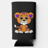 カートゥーンパープル&オレンジベビータイガー スリム缶クーラー (裏面)